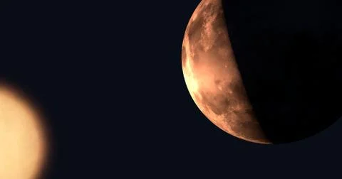 Dark moon and the sun Stock Illustration