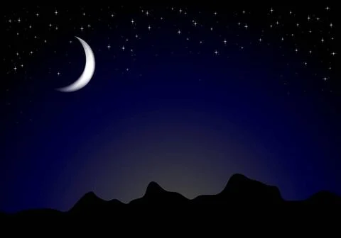 Dark moonlight night background Dark moonlight night background. Vector mo... Stockfoto's