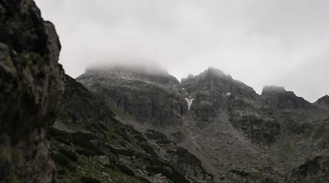 Dark Mountain Clouds Timelapse 4K Stock Footage 66561033