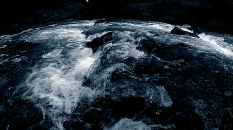 Dark Mountain River slow mo 動画素材 30443575