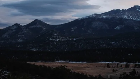 Dark Mountain Scenery at Dusk Stock Footage 119832713