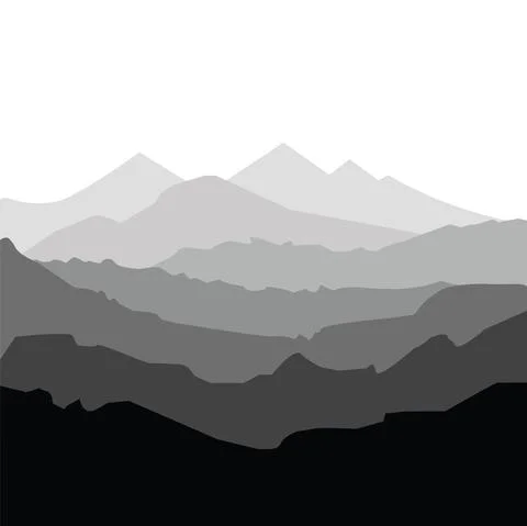 Dark mountains background icon. Vector illustration eps 10 Stock Illustration