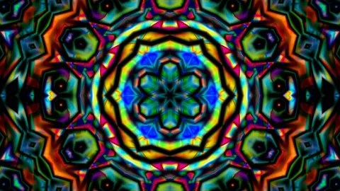 Dark Multicolor Color Blurred Complex Abstract Pattern Fluorescent Neon Video Видео 160237997