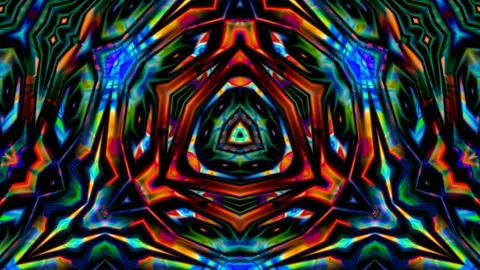 Dark Multicolor Color Blurred Complex Abstract Pattern Fluorescent Neon Video Stock Footage 160241214