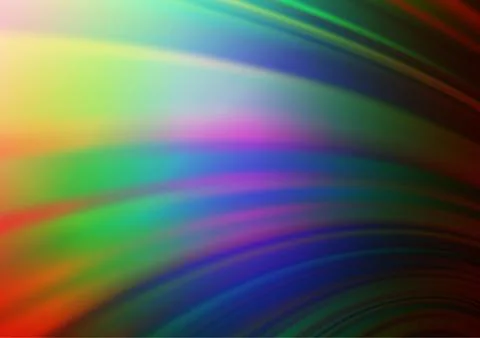 Dark Multicolor, Rainbow vector abstract bokeh pattern. Illustrazione stock