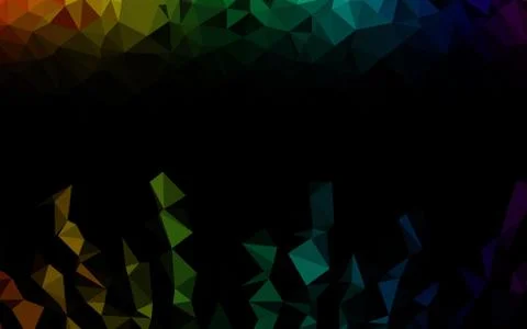 Dark Multicolor, Rainbow vector abstract mosaic pattern. 스톡 일러스트