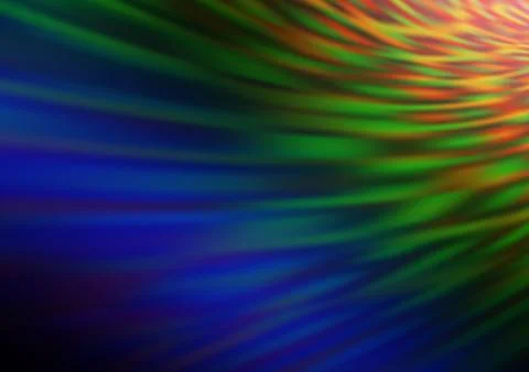 Dark Multicolor, Rainbow vector abstract bokeh pattern. Stock Illustration