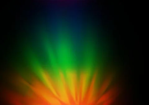 Dark Multicolor, Rainbow vector abstract bokeh pattern. 스톡 일러스트
