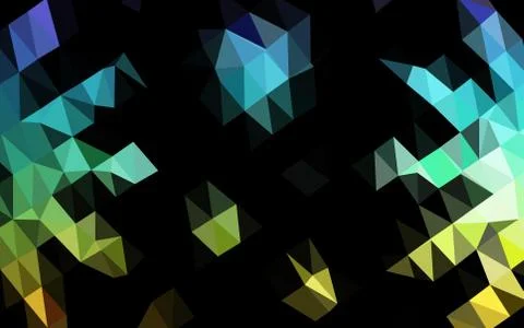 Dark Multicolor, Rainbow vector abstract polygonal cover. イラスト素材