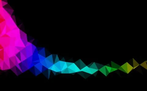 Dark Multicolor, Rainbow vector abstract mosaic pattern. イラスト素材