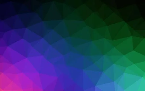 Dark Multicolor, Rainbow vector abstract mosaic pattern. Stock Illustration