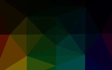 Dark Multicolor, Rainbow vector abstract mosaic pattern. Stock Illustration