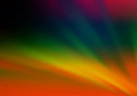 Dark Multicolor, Rainbow vector abstract bokeh pattern. Stockillustratie