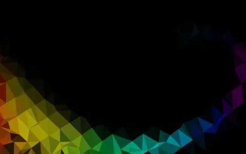 Dark Multicolor, Rainbow vector abstract mosaic pattern. 스톡 일러스트