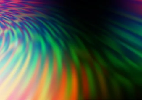 Dark Multicolor, Rainbow vector abstract bokeh pattern. イラスト素材