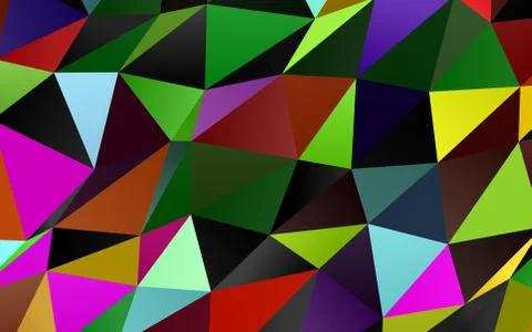 Dark Multicolor, Rainbow vector abstract mosaic pattern. イラスト素材
