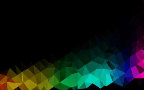 Dark Multicolor, Rainbow vector abstract mosaic pattern. Illustrazione stock