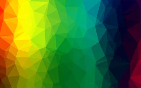 Dark Multicolor, Rainbow vector abstract mosaic pattern. Illustrazione stock