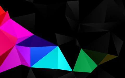 Dark Multicolor, Rainbow vector abstract mosaic pattern. Stock Illustration