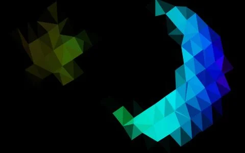 Dark Multicolor, Rainbow vector abstract mosaic pattern. イラスト素材