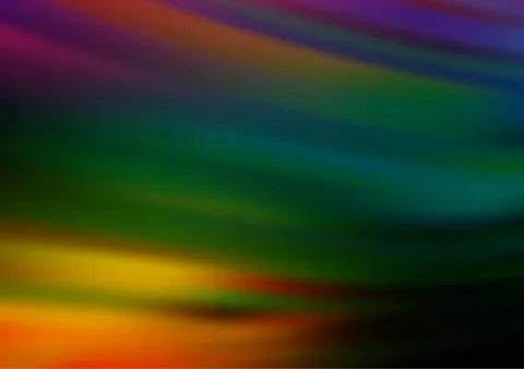 Dark Multicolor, Rainbow vector abstract blurred background. Illustrazione stock