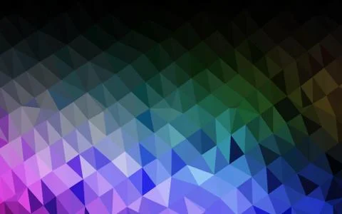 Dark Multicolor, Rainbow vector abstract mosaic backdrop. イラスト素材