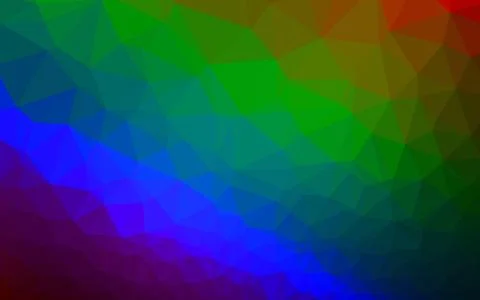 Dark Multicolor, Rainbow vector abstract polygonal texture. Stock-Illustration