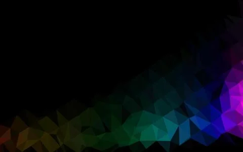 Dark Multicolor, Rainbow vector abstract mosaic pattern. Stock Illustration