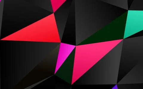 Dark Multicolor, Rainbow vector abstract mosaic pattern. イラスト素材