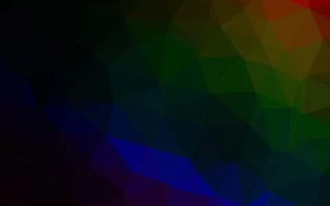 Dark Multicolor, Rainbow vector abstract mosaic background. Stock Illustration