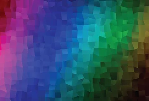 Dark Multicolor, Rainbow vector abstract mosaic pattern. Illustrazione stock