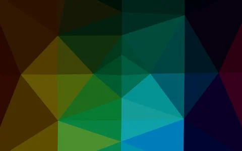 Dark Multicolor, Rainbow vector abstract mosaic background. イラスト素材