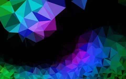 Dark Multicolor, Rainbow vector abstract mosaic pattern. 스톡 일러스트