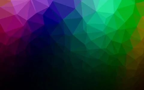 Dark Multicolor, Rainbow vector abstract mosaic backdrop. Stock-Illustration