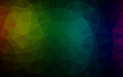 Dark Multicolor, Rainbow vector abstract mosaic pattern. イラスト素材