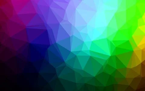 Dark Multicolor, Rainbow vector abstract mosaic pattern. 스톡 일러스트
