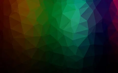 Dark Multicolor, Rainbow vector abstract mosaic pattern. Stock Illustration