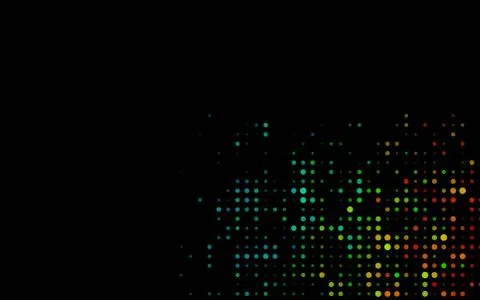Dark Multicolor, Rainbow vector backdrop with dots. Stock Illustration