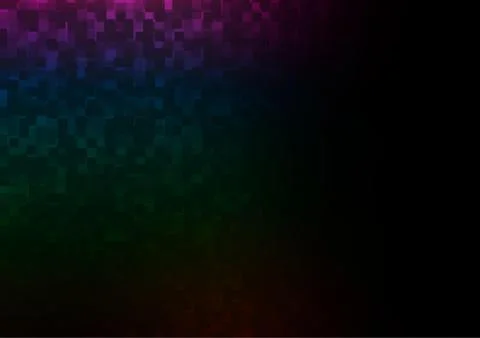Dark Multicolor, Rainbow vector backdrop with rectangles, squares. Stock Illustration