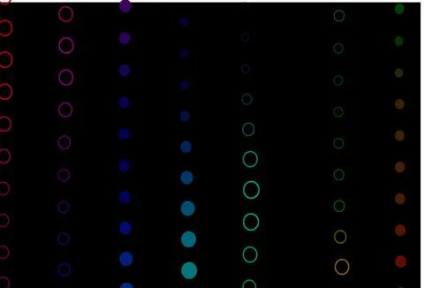 Dark Multicolor, Rainbow vector backdrop with dots. Stock Illustration