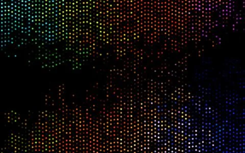Dark Multicolor, Rainbow vector background with bubbles. Illustrazione stock
