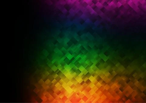 Dark Multicolor, Rainbow vector background with rectangles. Stock Illustration