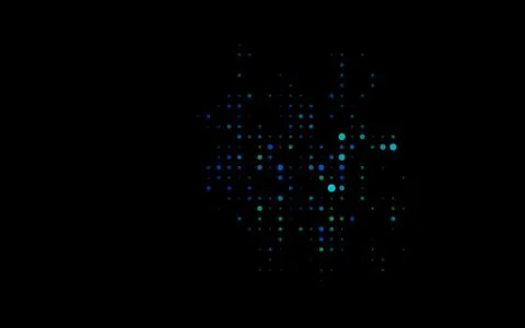 Dark Multicolor, Rainbow vector background with bubbles. Illustrazione stock