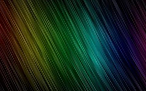 Dark Multicolor, Rainbow vector background with lamp shapes. Stock Illustration