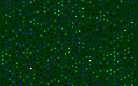 Dark Multicolor, Rainbow vector background with bubbles. 스톡 일러스트