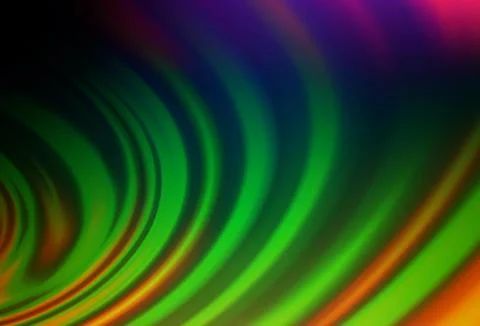 Dark Multicolor, Rainbow vector background with bubble shapes. Stock Illustration