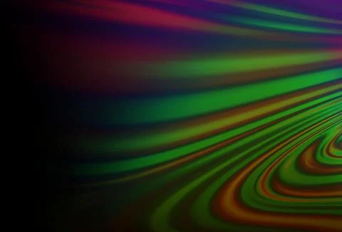 Dark Multicolor, Rainbow vector background with bubble shapes. Stock Illustration
