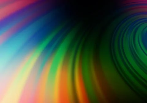 Dark Multicolor, Rainbow vector blur pattern. 库存插图