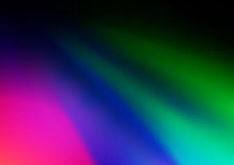 Dark Multicolor, Rainbow vector blurred shine abstract template. Stock Illustration