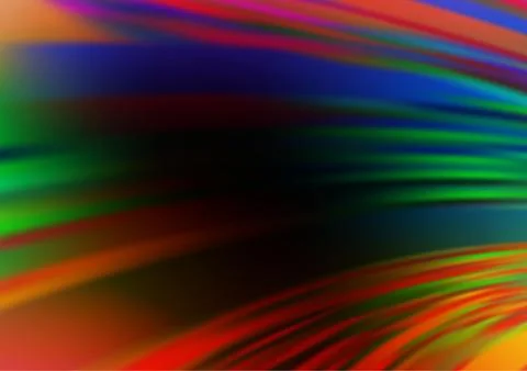 Dark Multicolor, Rainbow vector blurred and colored template. Stock Illustration